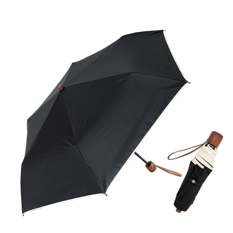 

[VITAFELICE] Vita Felice Folding umbrella for both rain and shine (lightweight/tote type umbrella bag) ladies pru-30178z (piping black)