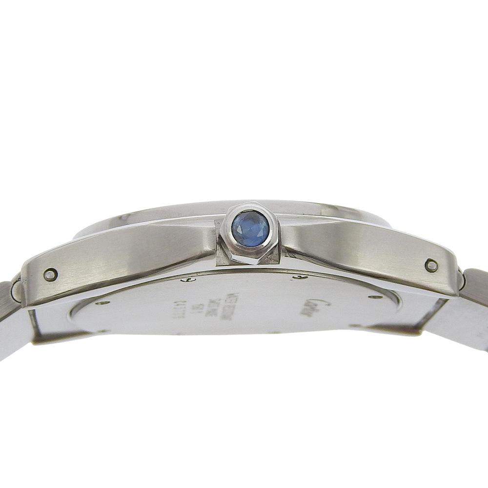 CARTIER Santo Cougar MM Watches W20027K1 whiteDial Stainless Steel Quartz Analog display unisex Used