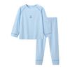 Children's thermal underwear set medium and older children's long johns pure cotton boys' pajamas girls' bottoming cotton sweater