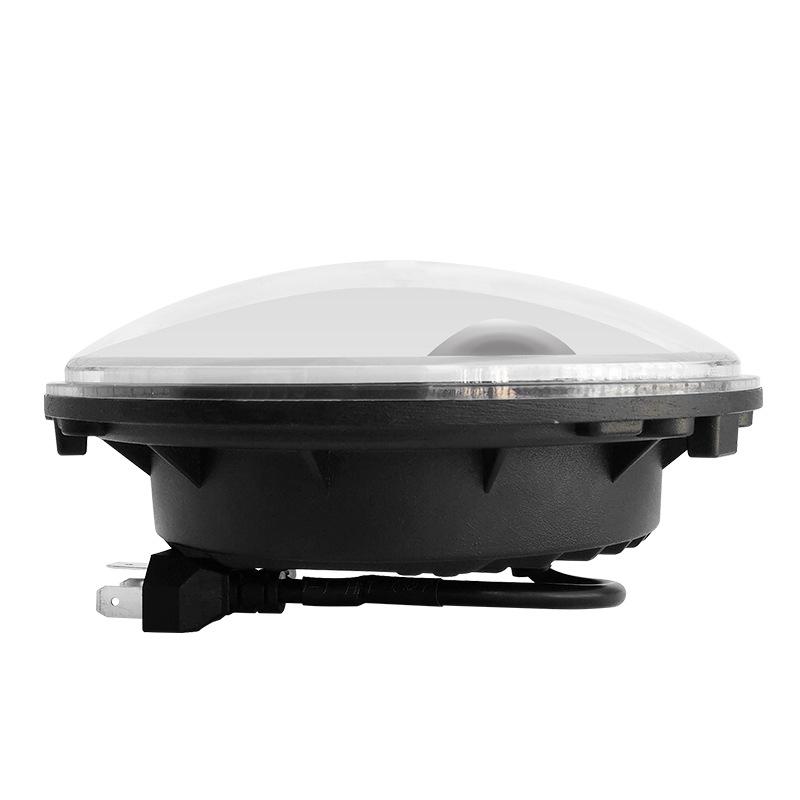 Car LED Headlights 7-inch Round Headlights Full Round Daytime Running Lights with Steering H4 Super Bright High and Low Beam Modification