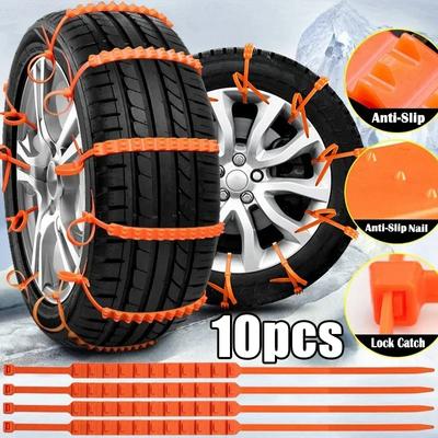 10/20PCs Car Tyre Snow Chains Winter Anti-skid Car Wheel Chains Emergency Double Grooves Anti Slip Chain Auto Wheels Accessories