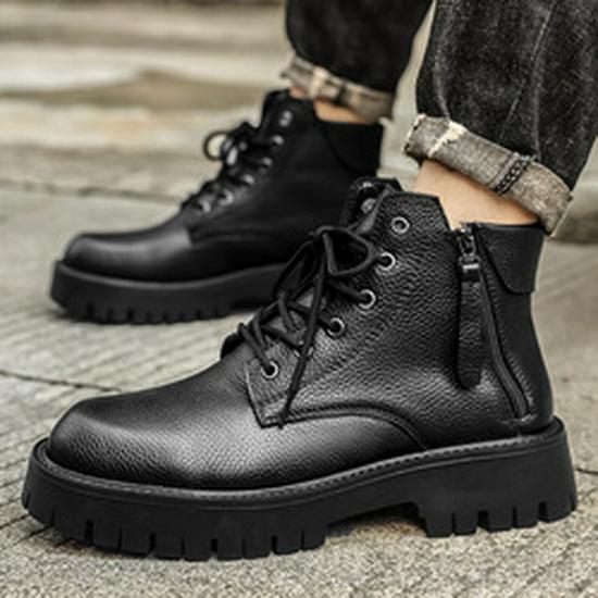 Herren Echtleder High Top Martin Stiefel - Herbst/Winter 2024