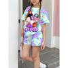 Kpop Cartoon Graphic New T-Shirt and Pants Set Girls' Summer Clothing Cute Short Sleeve Set Children's T-Shirt and Shorts Set