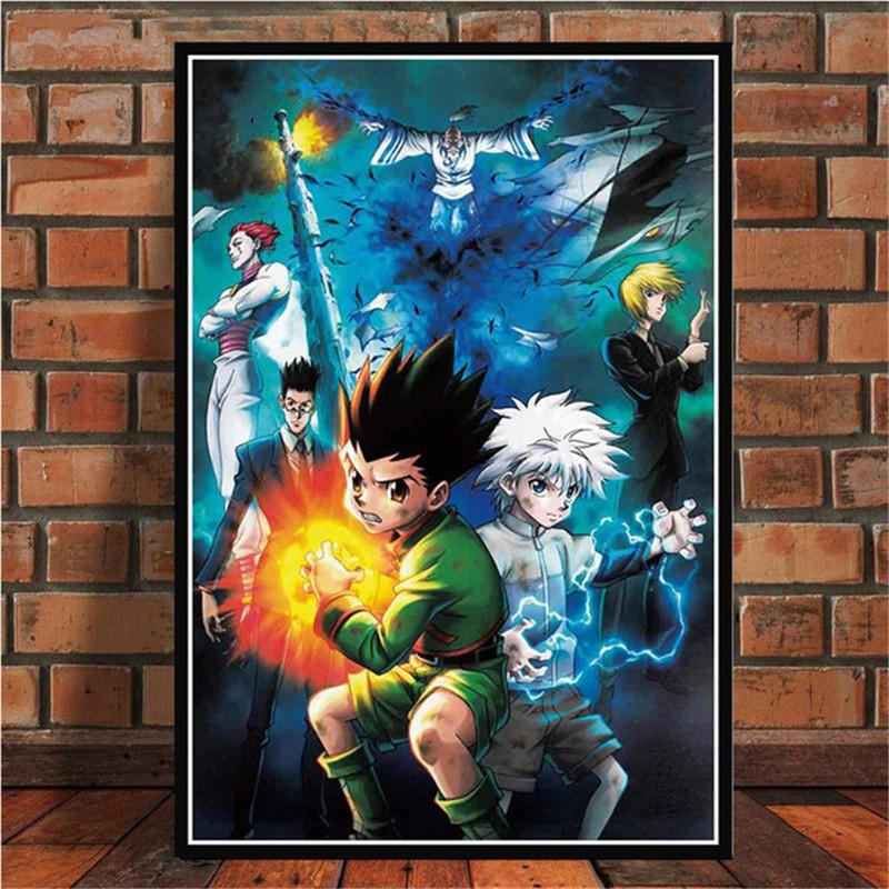 Classic Japanese Anime Canvas Painting Hunter X Hunter Posters and Prints Abstract Wall Art Pictures for Kids Living Room Decor