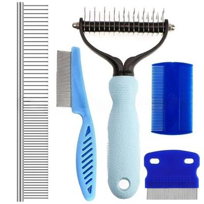 Pet Knot Comb, Flea Comb, Fine-toothed Needle Comb, Dog Lice Removal Comb Set, Cat Cleaning and Grooming