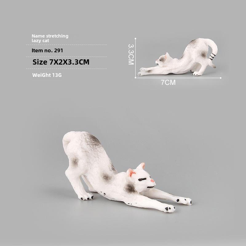 Set Jucării Pisoi Alb-Negru pentru Copii - Ornamente Model Pisică Rurală Chineză