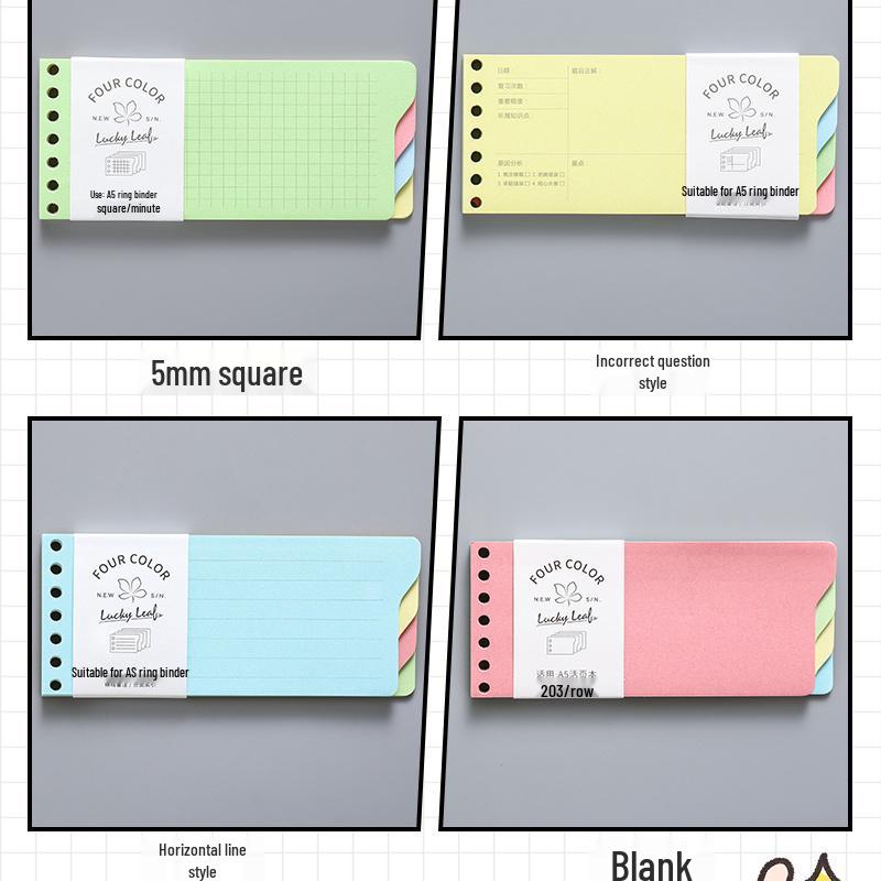 Verdickertes Notizbuch mit losem Blatt und Mini-Abtrenn-Binder - B5 Liniert Gitter Notizbuch