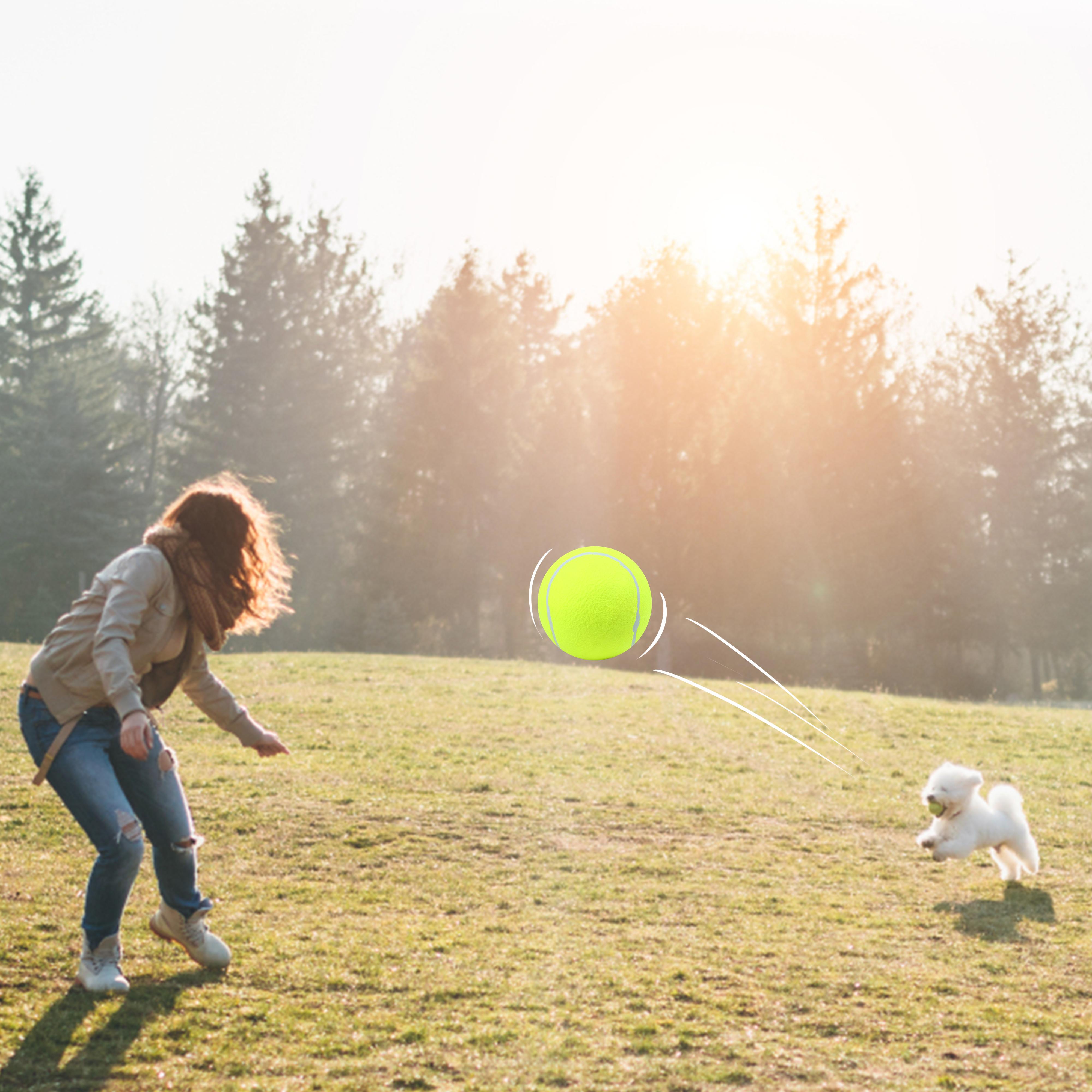 

3 упаковки больших теннисных мячей 9,5 дюймов надувные гигантские теннисные мячи для собак большой теннис