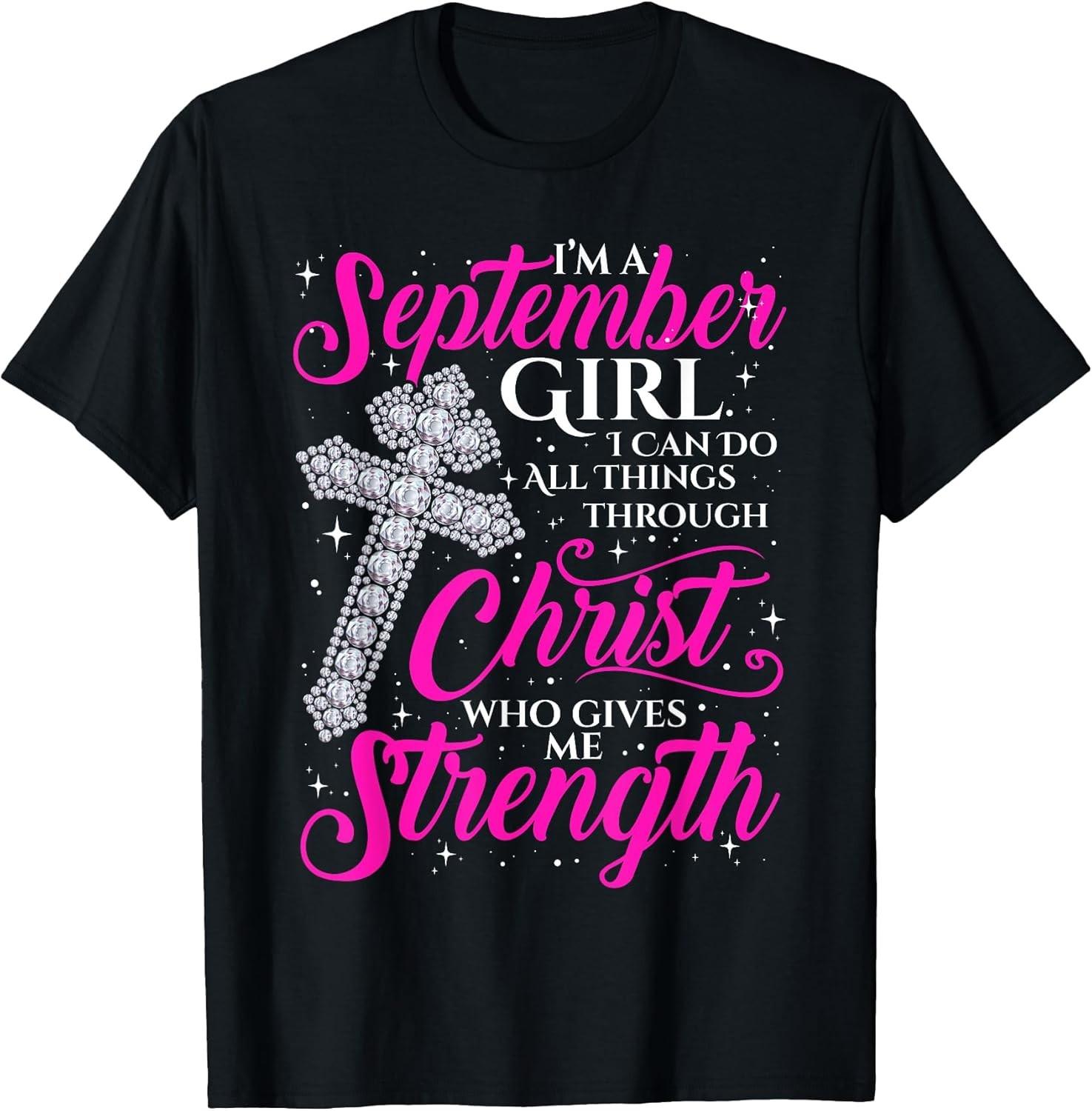 NEW LIMITED! September Funny Quote Saying Christian Cotton Tee XXXL