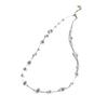 Versatile Crystals Dew Jewelry Collection Sturdy Zinc Alloy Necklace Set with Invisible Thread Designs Casual Wear