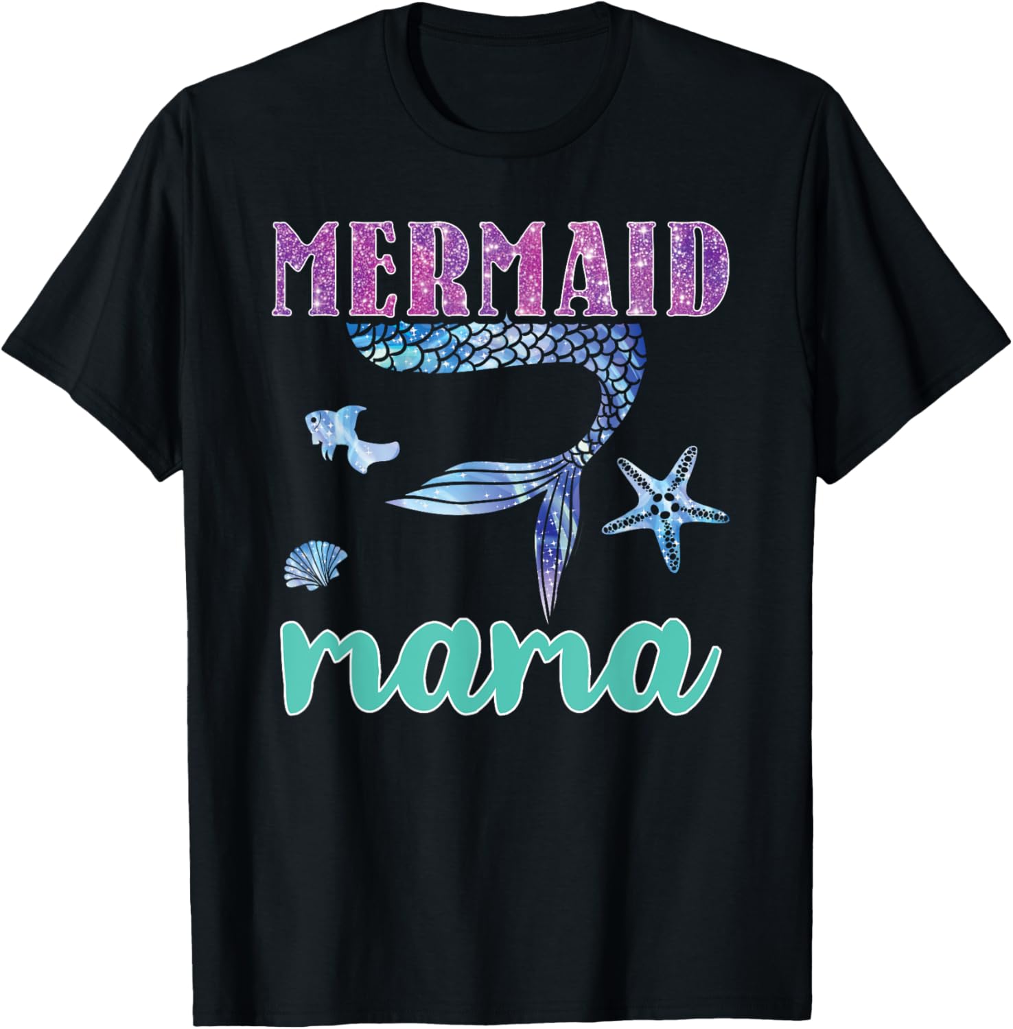 Mermaid Mom Christmas Birthday Funny Mermom Bridesmaid Party T-Shirt S разноцветный