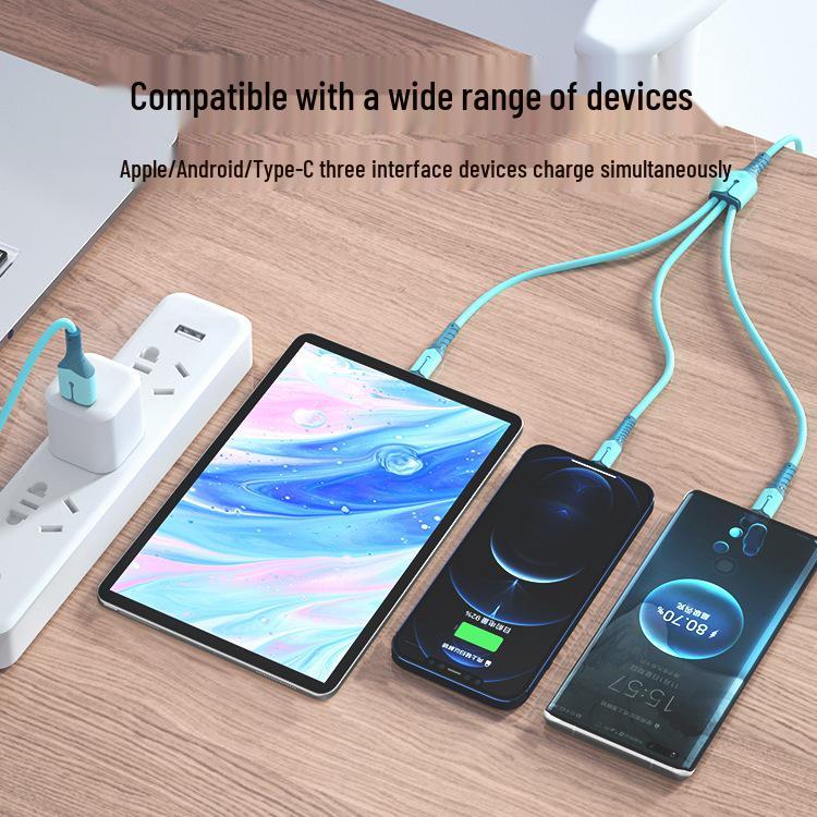 Universal 3-in-1 Multi-Function Fast Charging Cable for Cars