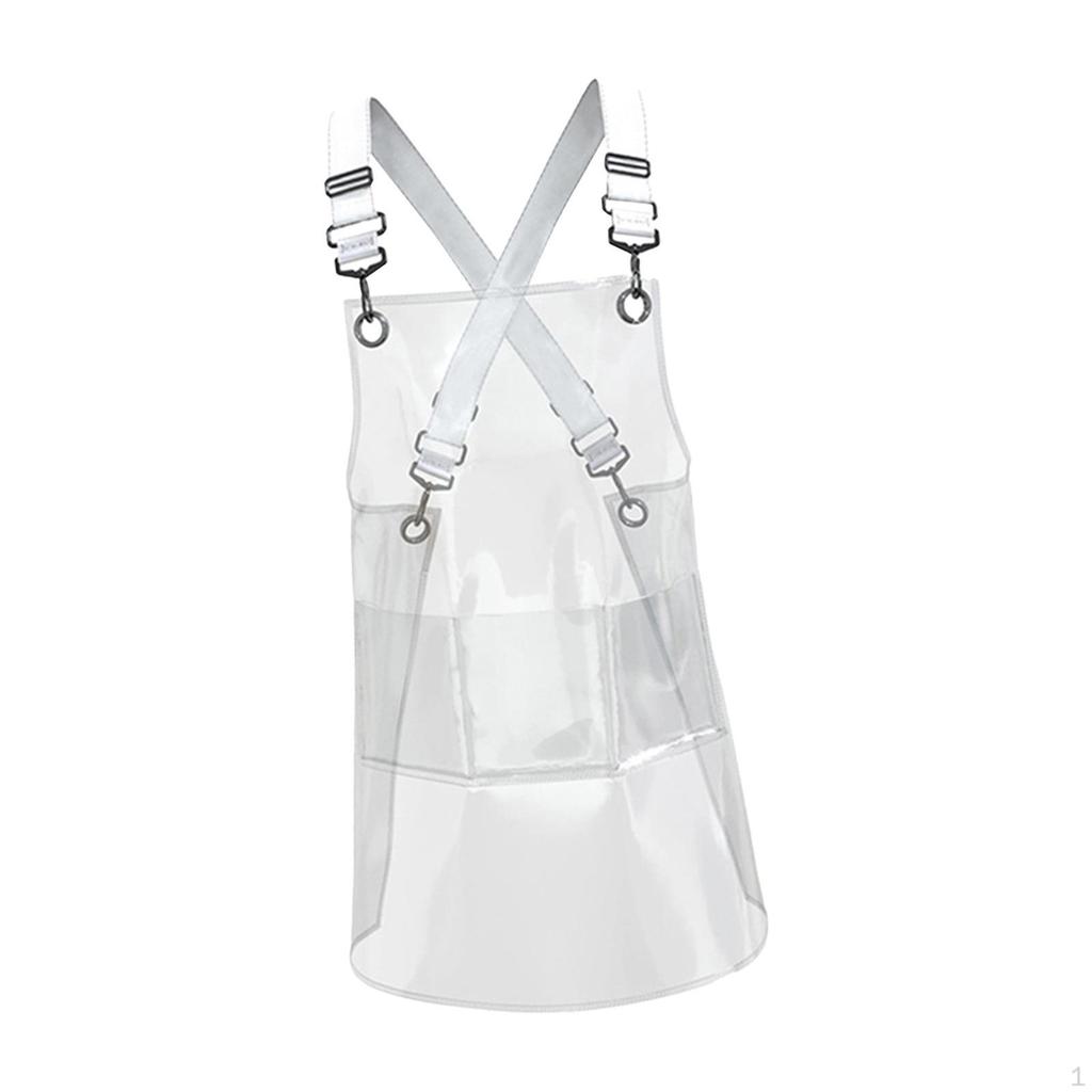 Transparent Cooking Apron for Salon And Barbecue Use