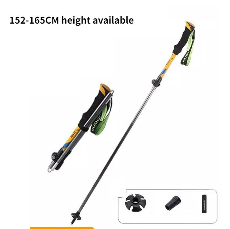 1PC Outdoor Telescopic Mountaineering Cane Folding Cane Lightweight Aluminum Alloy Professional Hiking Cane Equipment Supplies