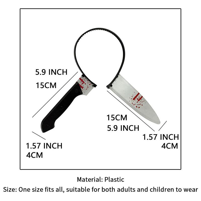 Petrecere Halloween Benzi de Păr Horror Cuțit Fals Topor Satâr Foarfece Bentițe Prin Cap Înfricoșător Costum Mascaradă Recuzită Photobooth