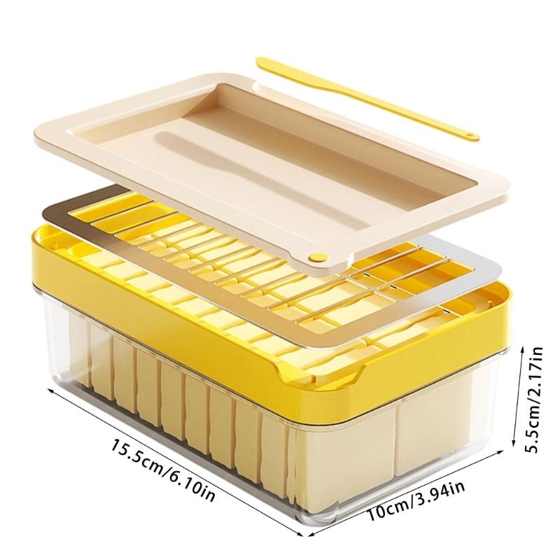 Efficient Butter Slicer and Storage Solution Dishwasher Safe Airtight Box for Countertop and Refrigerator