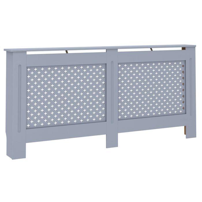 Cache-radiateur - VIDAXL - Anthracite - MDF - Espace de rangement pour livres et ornements