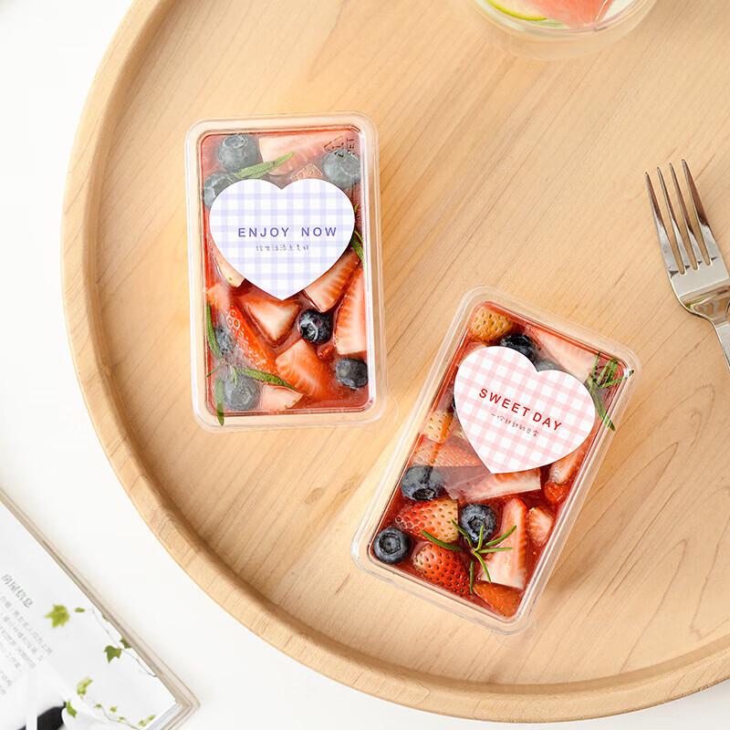 Disposable Transparent Dessert Boxes with Lids (50 Pcs)