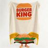 Food B Burger K King Throw Flannel Throw Blanket Suitable for Sofa Living Room Bedroom