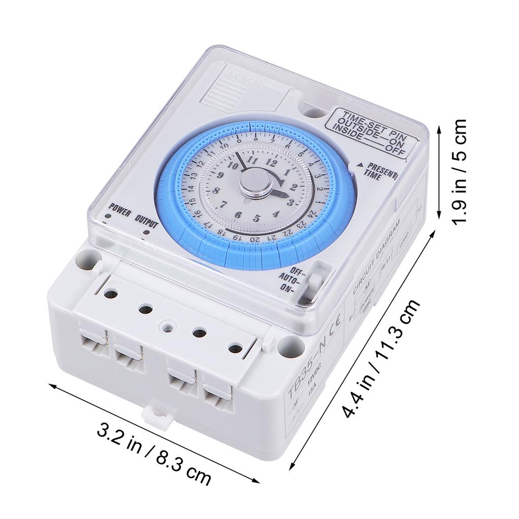 Mechanical Timer White Portable Precise Timer for Home Kitchen Cooking Baking Countdown Time Control Switch 36vac Dc