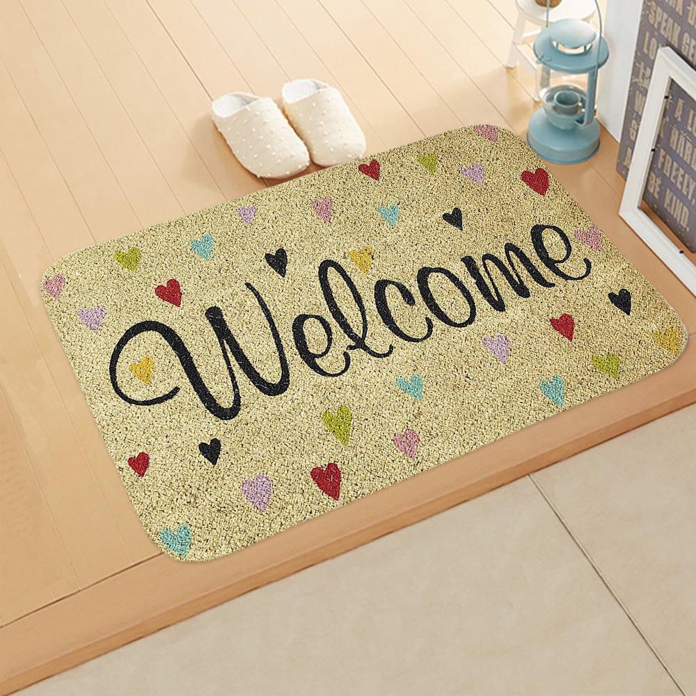 Cross-Border Welcome Letter Mat: Entryway, Kitchen, Absorbent Floor Mat