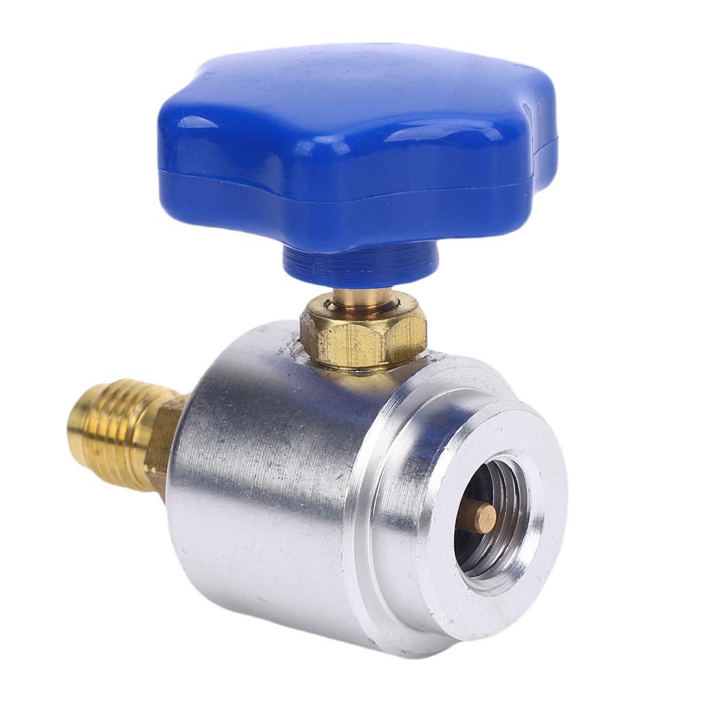 R134A Can Tap Valve Replacement for 14 Inch 12 Inch AC Freon Charging Hose Self Sealing Metal