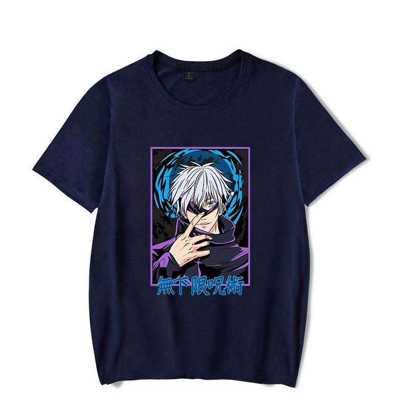new anime Satoru Gojo T Shirt Women men Casual Personality Round Neck Short Sleeve Fashion T Shirt 10 Colors plus size XXS-4XL