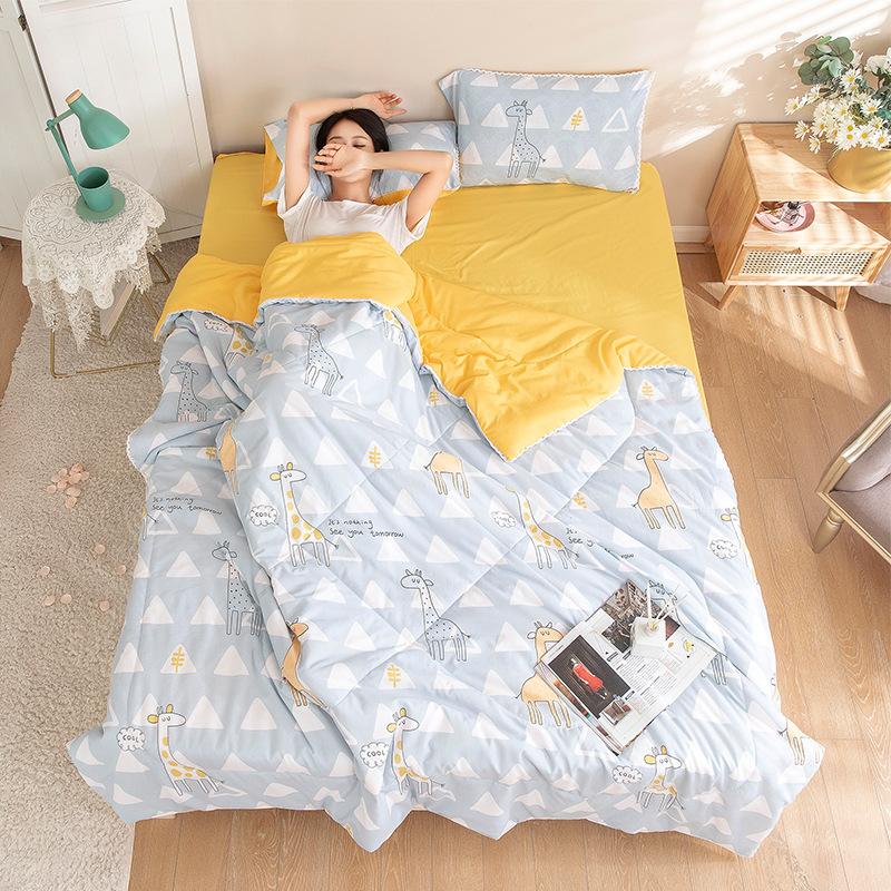 

Антибактериальное бархатное летнее одеяло, прохладное одеяло с кондиционером, тонкое одеяло, односпальная кровать, чехол для дивана 110x150 Summer quilt