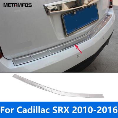 For Cadillac SRX 2010-2014 2015 2016 Exterior Rear Trunk Bumper Foot Plate Tailgate Door Sill Scuff Guard Plate Car Accessories