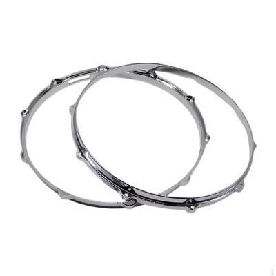 2Pcs 10 Hole 14in Drum Hoop Decorative for Sound Improvement Easy To Install Rings