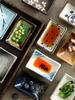 ceramic small square sauce dish Japanese style sushi dish flavoring sushi mustard plate soy sauce cherry blossom Pepper tray