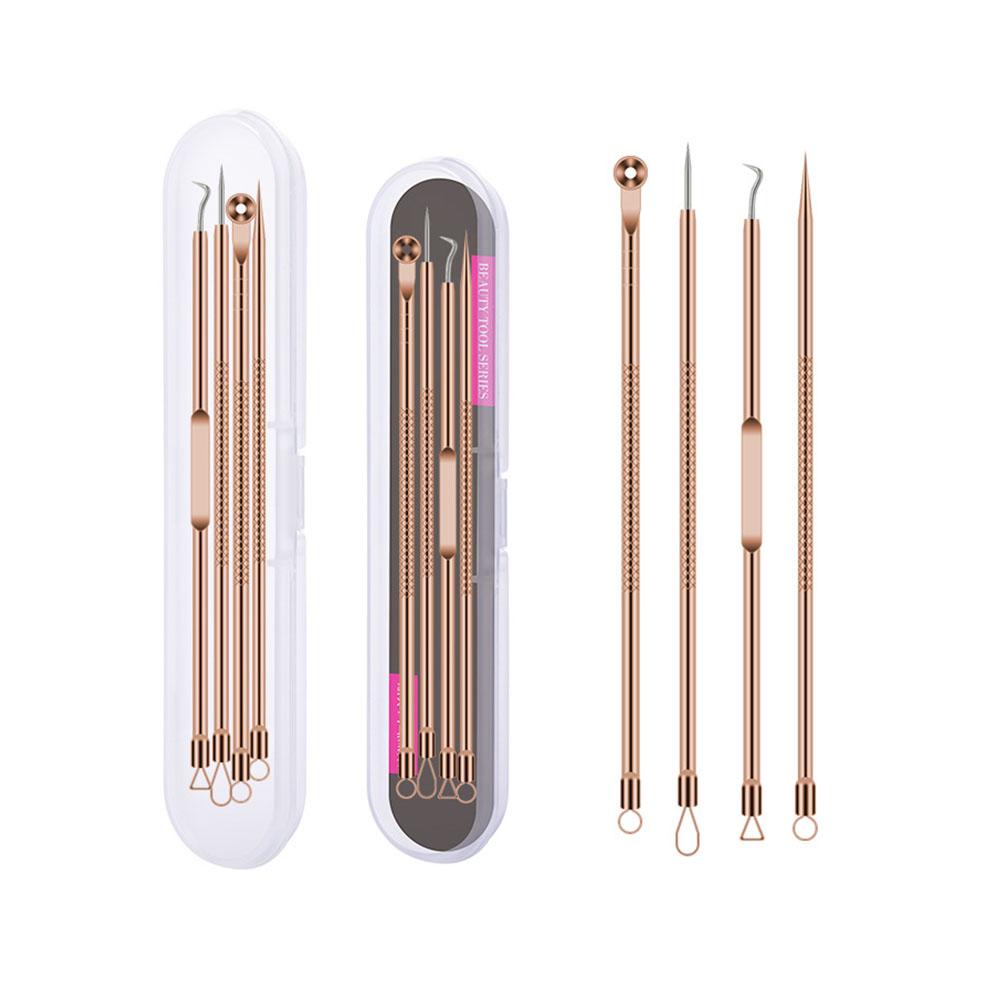 

1 шт. Инструмент для удаления черных точек из углеродистой стали, антибактериальный, черный, для лица, прыщей, родинок, акне, чистка, удаление E8L6 rose golden-1set