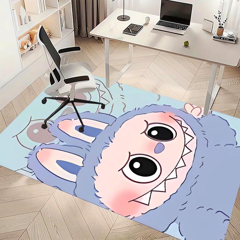 labubu Printed Absorbent Washable Carpet, Non-Slip Bathroom Mats, Kitchen Rugs, Yoga Mat,Living Room Entrance, Camping Picnic Rugs