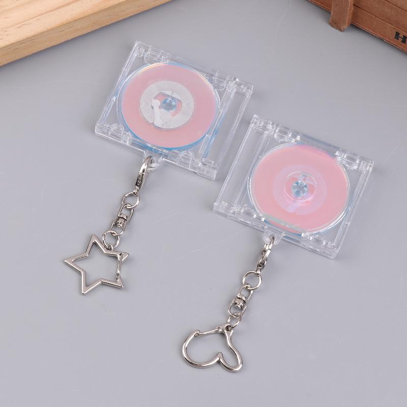 1 Set Mini NFC-Funktionale CD-Disc-Player-Form Hülle Schlüsselanhänger Peripherie Gedenkalbum Schlüsselhalter Für DIY Rucksack Anhänger