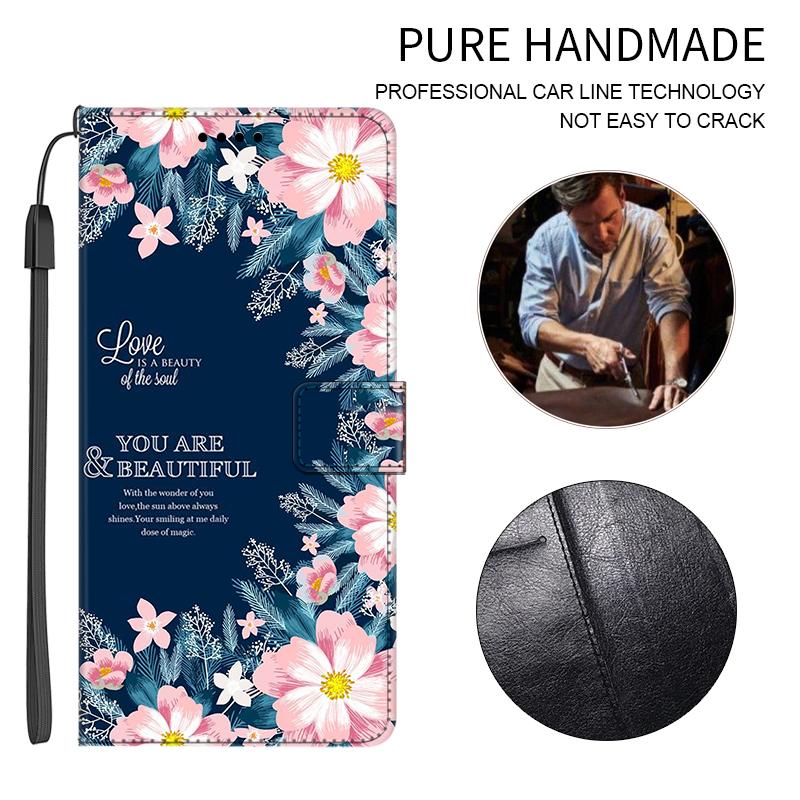 Flower Wallet Leather Case For Case for Samsung Galaxy M06 5G/F06 5G Cover Stand Flip Bumper for GalaxyM06 F06 Stand Book Cover