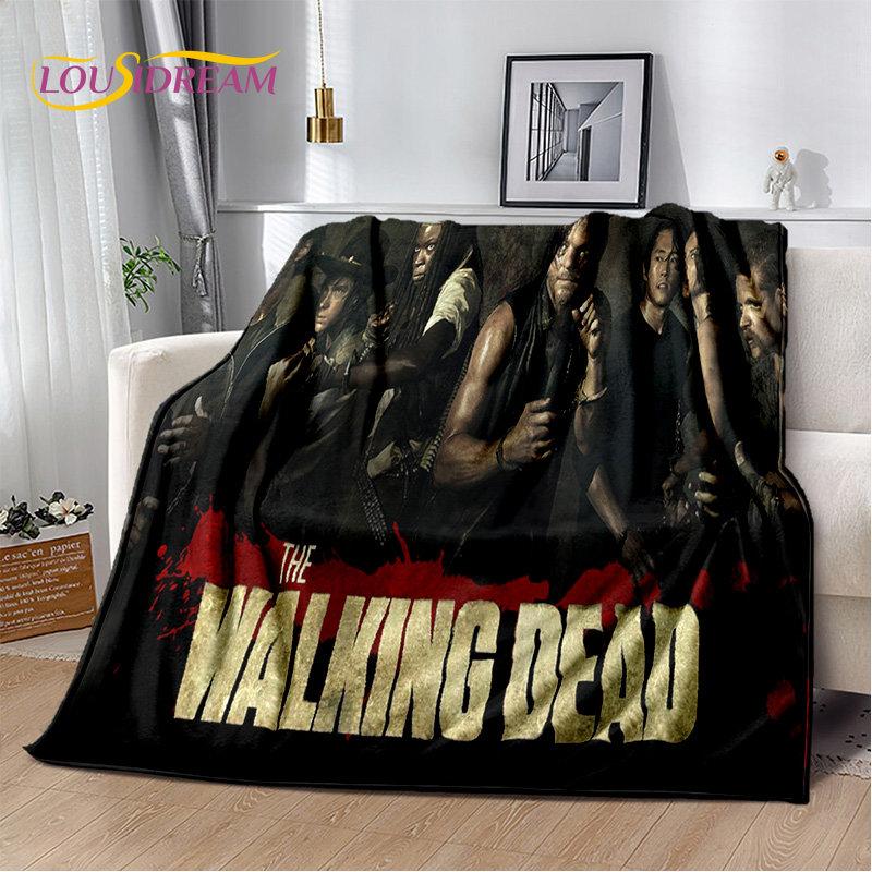 The Walking Dead Horror Soft Plush Blanket,Flannel Blanket Throw Blanket for Living Room Bedroom Bed Sofa Picnic Cover Bettdecke