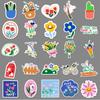 50 Sheets of Cute Cartoon Flower and Plant Stickers for DIY Laptop Notebook Planner