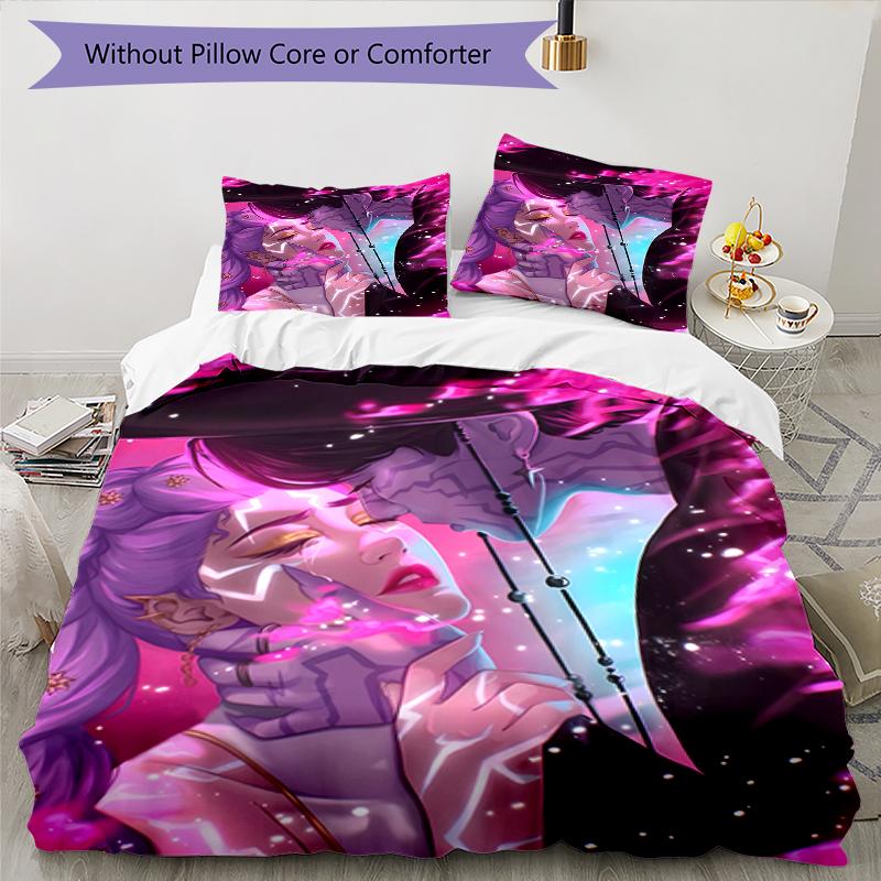 3pcs KPop Demon Hunters26 Design Cover Set - HD Printed Bedding with 1 Cover and 2 Pillowcases - Perfect for Home and Dorm Decor