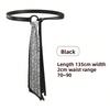 Silk Scarf Belt Accessories Women's Ribbon Belt Chain Belt Hip Hop Punk Vintage American Decor with Jeans Belt Red