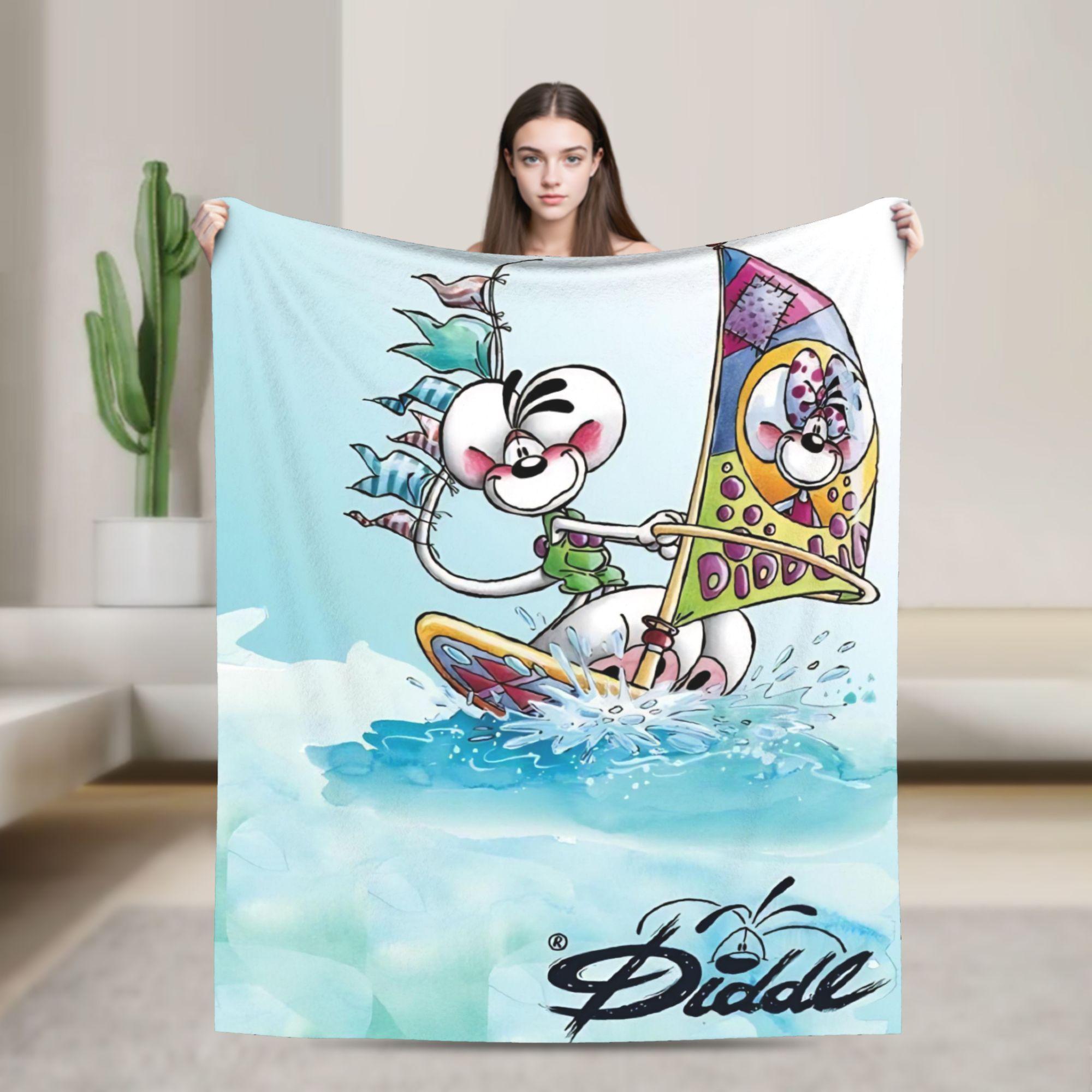 

Cute Diddl Blanket Quality Warm Soft Throw Blanket Winter Child Living Room Pattern Bedspread 30x40in
