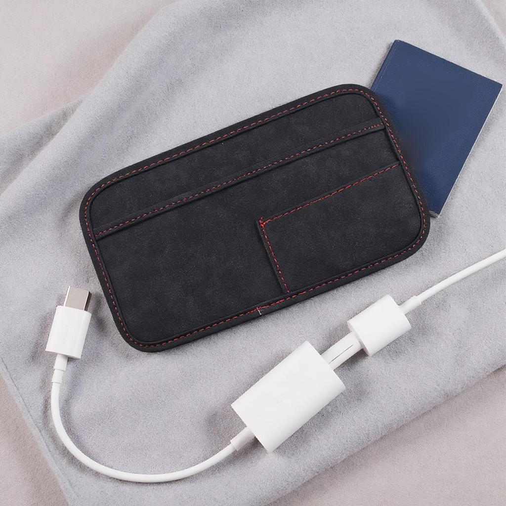 Car Self-adhesive Storage Bags Car Door Organizer Car Seat Back Pouch Organizer Napped Leather Mobile Phone Storage Box