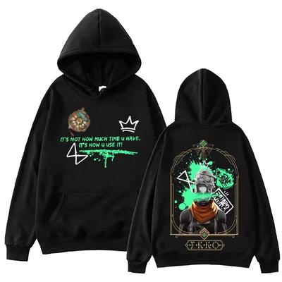 Hot Anime Ekko-Arcane Hoodie Harajuku Hip Hop Pullover Tops Popular Music Sweatshirt Fans Gift Hoodies & Sweatshirts Men’s
