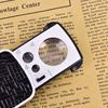 1Pc 30/60/90X Jeweler Magnifier Glass Acrylic Uv Led Slide Light Loupe