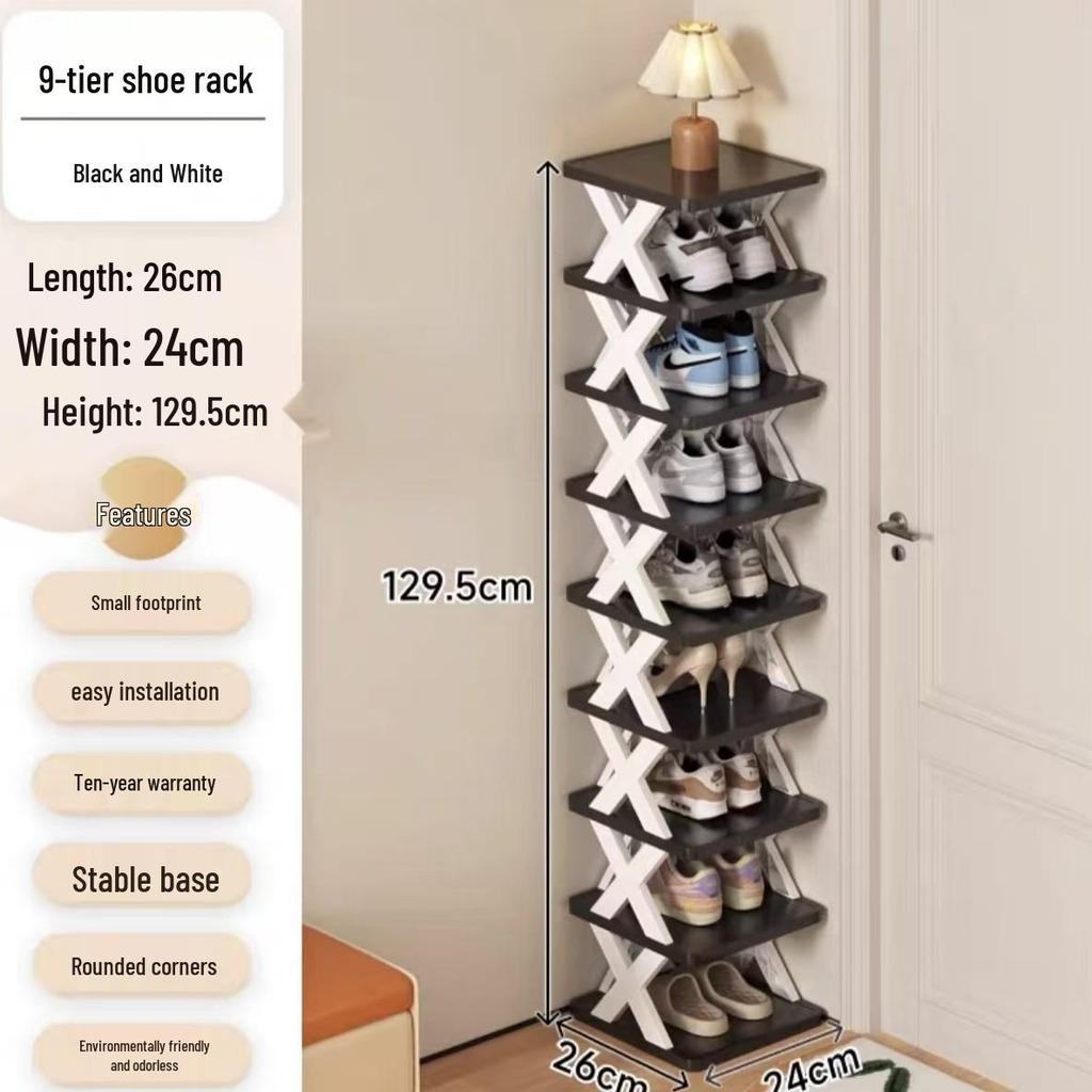 Space-Saving Dustproof Folding Shoe Rack for Narrow Entryways, Offices, or Dorms