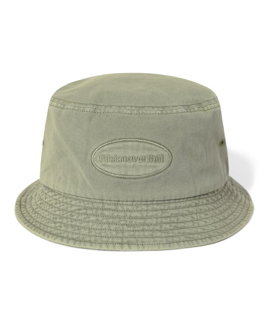 THISISNEVERTHAT Overdyed E/T-Logo Bucket Hat Washed Green