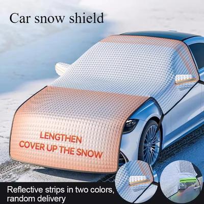 Car Snow Shield Sunshade Sunblock Front Gear Snow Shield Thickened and Lengthened In Winter Frost Protection Front Windshield