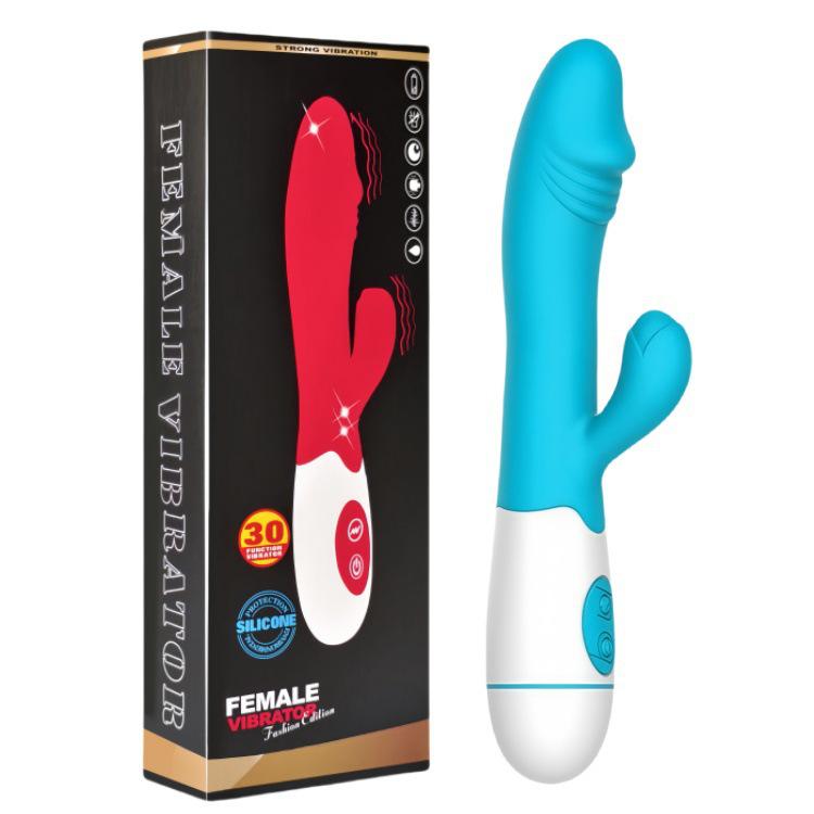 Dual-Action Silicone Vibrator with Variable Frequencies for G-Spot and Massage Stimulation