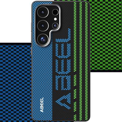 For Samsung Galaxy S25 S24 Ultra Plus Carbon Fibre Texture MagSafe Phone Case Metal Lens Wireless Charging Shockproof Cover