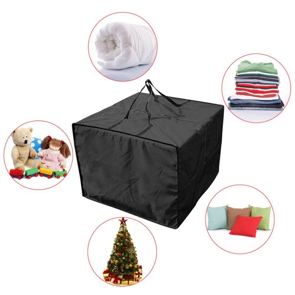 Square Cushion Storage Bag Black Chair Cover Storage Bag Multifunctional Quilts Storage Bag  Toys