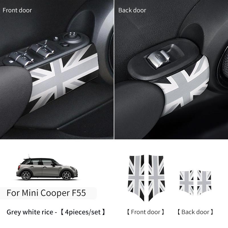 Autocollant Accoudoir de Porte de Voiture Pour Mini Cooper F55 F56 Cuir PU Poignée de Porte Auto Autocollant Accessoires de Décoration Intérieure de Voiture